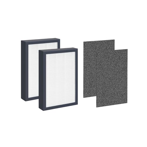 Nispira True HEPA Filter Replacement Compatible with GermGuardian FLT4100 Filter E Fits AC4100 Air Purifier Model 2 Filters