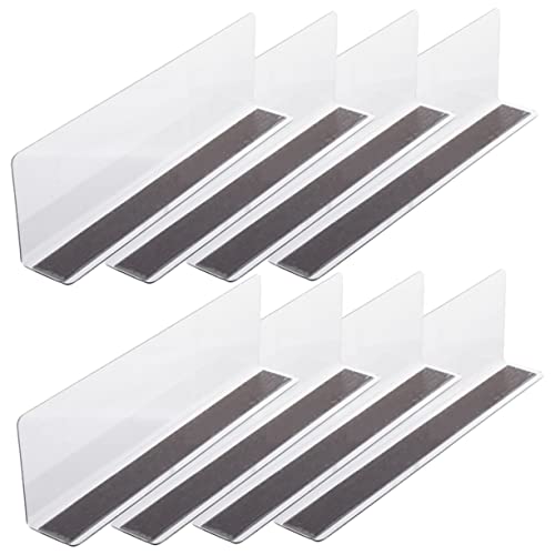 Parliky 8Pcs Magnetic Shelf Dividers for Closet Organization Storage Baffles for Wire Shelving Easy to Use No Tools Required Efficiently Separate Items Retail