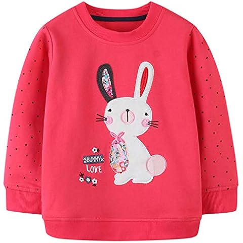 DHASIUE Cute Bunny Sweatshirt for Girls Cover