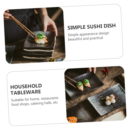 Platos rectangulares japoneses de cerámica, pack x2 miniatura 4