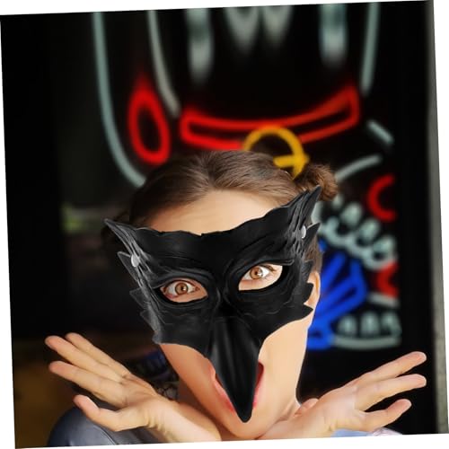 Masque de Carnaval PU Souple Set de 4 Accessoires de Fête Durables