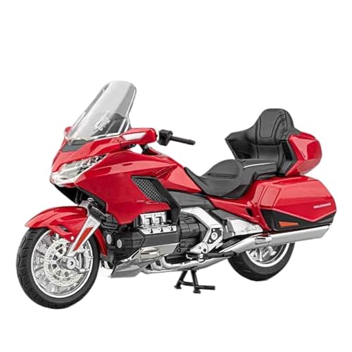 Moto en Alliage Moulé GL1800 1:12 avec Lumières et Amortisseurs Miniatures