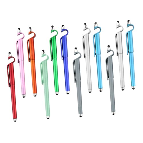 Bolígrafos de gel táctiles con soporte móvil y punta de 0.5 mm en pack de 12
