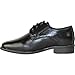 bravo! Boy Dress Shoe King-1 Lace-up Oxford Plain Toe Leather Sock for School Uniform Formal Event Black Size 9 Toddler