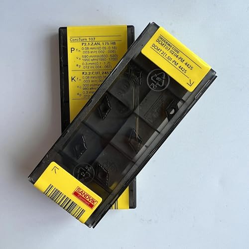 DCMT070204-PM 4425/Hoja CNC de carburo, 10 piezas