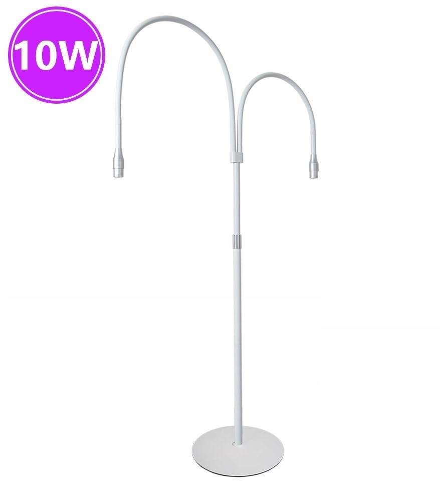 Podwójna lampa UV LED biała z okularami | Podwójna lampa UV LED, kolor biały, okulary ochronne w zestawie