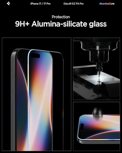 Image of Spigen EZ Fit Pro Tempered Glass Screen Protector Guard for iPhone 17 /17 Pro / 16 Pro [2 Pack]