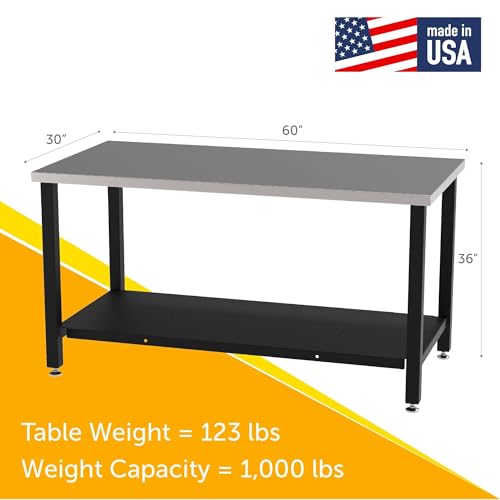 Image of Diversified Spaces Fabrication Prep Table,60x30x36,with Shelf