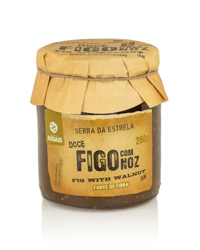Mermelada de Higo y Nuez - Frasco de 280g - Sabor Dulce y Textura Crujiente - Ideal para Postres y Desayunos - Sin Colorantes ni Conservantes - Producto Gourmet de Origen Portugués