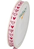 Photo Gallery halbach seidenbänder nastro regalo "cuori", larghezza 10 mm, lunghezza 20 m, nastro stampato con motivo a cuore, nastro perfetto per matrimonio o san valentino, colore: rosa pallido/rosso Photo Gallery halbach seidenbänder nastro regalo "cuori", larghezza 10 mm, lunghezza 20 m, nastro stampato con motivo a cuore, nastro perfetto per matrimonio o san valentino, colore: rosa pallido/rosso