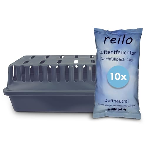 reilo Luftentfeuchter-Komplettset, 2x XXL Raumentfeuchterbox und 10x 1kg Luftentfeuchtergranulat, Raumentfeuchter im Vliesbeutel, Staffelpreis, für Auto, Schlafzimmer, Keller reilo Luftentfeuchter-Komplettset, 2x XXL Raumentfeuchterbox und 10x 1kg Luftentfeuchtergranulat, Raumentfeuchter im Vliesbeutel, Staffelpreis, für Auto, Schlafzimmer, Keller