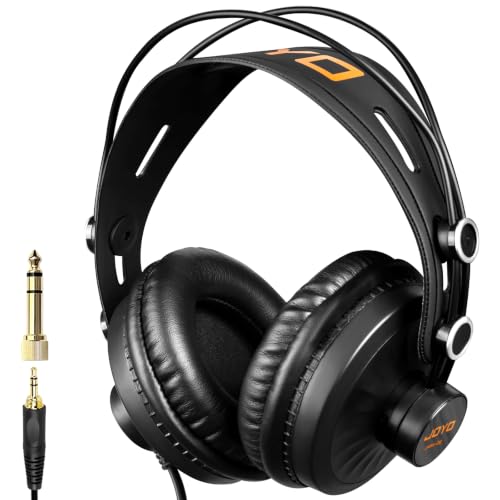 JOYO Studio Monitor Headphones, 50mm Drivers Over-Ear with Passive Noise Isolation, Flat Response...