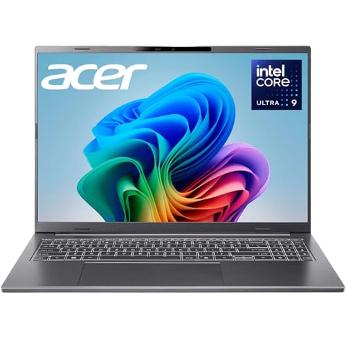 Image of Acer Aspire 16 inch AI Copilot+ PC Touchscreen Laptop - Intel Core Ultra 9 Processor 288V - WUXGA (1920 x 1200) - 32GB RAM - 128GB SSD - Windows 11 Home - Backlit Keyboard