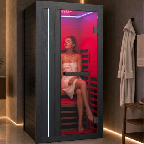 Image of 1-2 Person Low EMF FAR Infrared Sauna with 9 Heating Panels