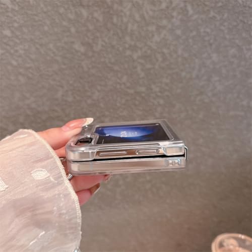 Coque pour Galaxy Z Flip5 avec chaîne perles papillon incrusté