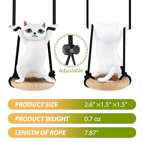 50% Off Cute Cat Rearview Mirror Pendant Car Decor