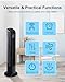 Uthfy Oscillating Tower Fan with Remote, Electric Standing Floor Fan for Bedroom Indoor Office and Home Use,Quiet Cooling Portable Bladeless Tower Fans, 30 inchs, Black