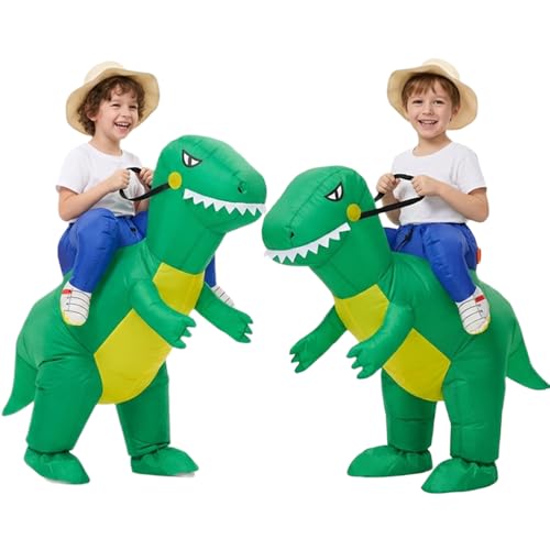 Disfraz inflable de dinosaurio T Rex para niños
