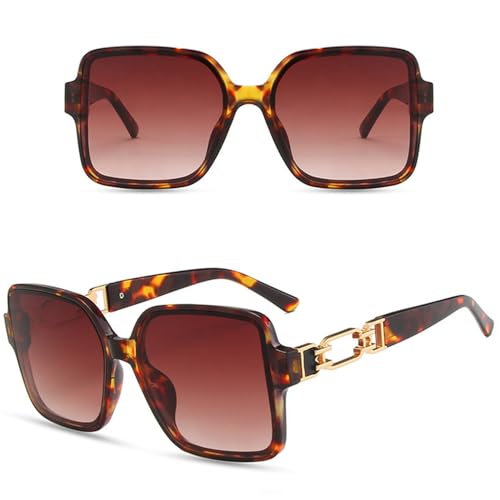 Big Square Sunglasses Hollowed Out Metal Wide Legs Sun Glasses Oversized