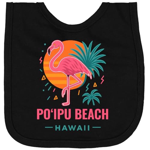 inktastic Poipu Beach Hawaii Flamingo Tropical Vacation Newborn Bib