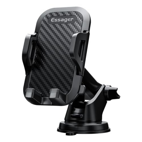 Essager Universele Telefoonhouder Auto Dashboard/Raam Zuignap Zwart - Afbeelding 4