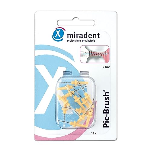 Miradent Pic-Brush Cepillos interdentales amarillo 1,8mm x-fino 12 piezas