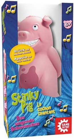 Game Factory 646173 Stinky Singing Pig Fun Party Game for Kids and Adults