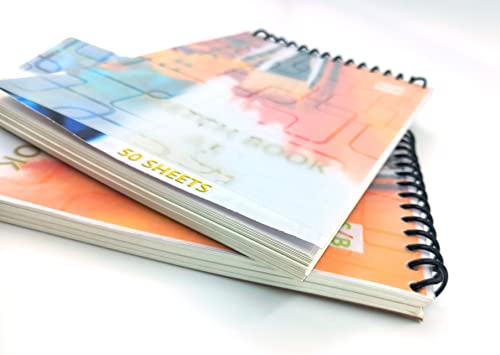 Image of PERDAY A5 Sketch Book Pack of 2, for Water Color Drawing, Sketching, 150 GSM Paper, 100 Pages. (A5-20X15 cm)