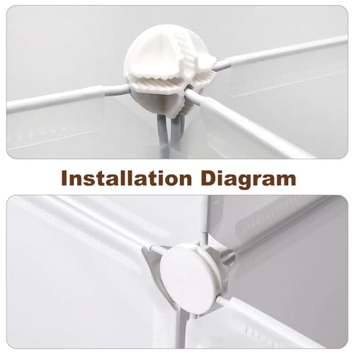 40 Stück Verbindungsstücke für Steckregalsystem, Weiß Plastikverbindungsstück, Robust Rund Verbinder für Steckregalsysteme, Verbinder Steckregal, Cube Connectors für DIY Regalsystem, Würfelregal