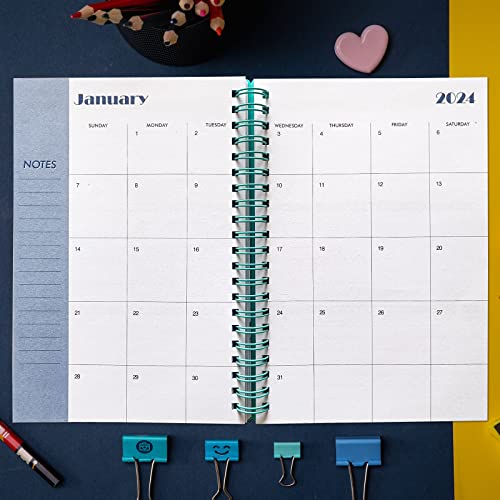 Planner 2023-2024 - Daily Planner 2023-2024 From April 2023 To June 2024,15 Month Planners 2023-2024 For Women, 5.2" X 7.5", Spiral Binding, Premium Thick Paper, Green #TOP2