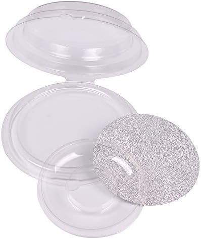 Kehuashina 100pcs Disposable Empty Clear Round False Eyelashes Storage Case Eye Makeup Tool