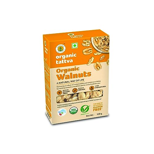 Image of Organic Tattva 'Walnuts /Akrot', Naturally Processed, No Artificial Additives (400 Grams(Pack of 4))