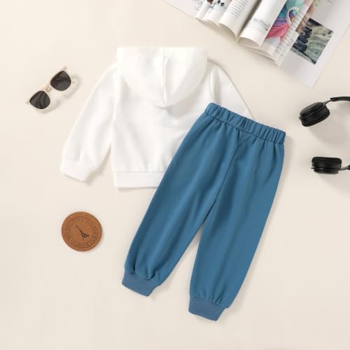 Image of YOUNGER STAR Toddler Baby Boy Girl Clothes Fall Winter Outfits Long Sleeve Hoodie Sweatshirt Sweat Pants Cotton Sweatsuits