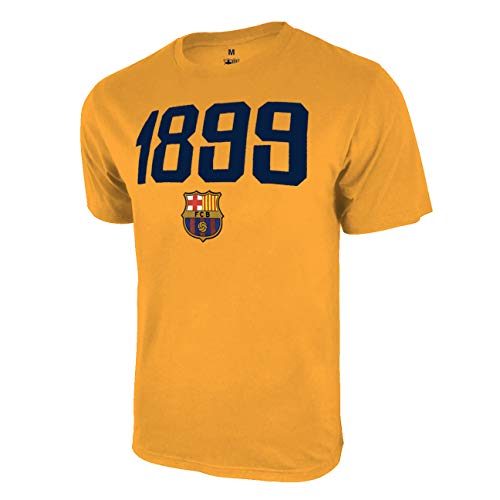 Icon Sports International Soccer - Camiseta de Manga Corta para Hombre, Hombre, FCB121CT-Y, Amarillo, Extra-Large