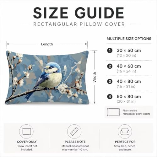 Housse de coussin extérieur imperméable déperlante double face motif oiseau - 8