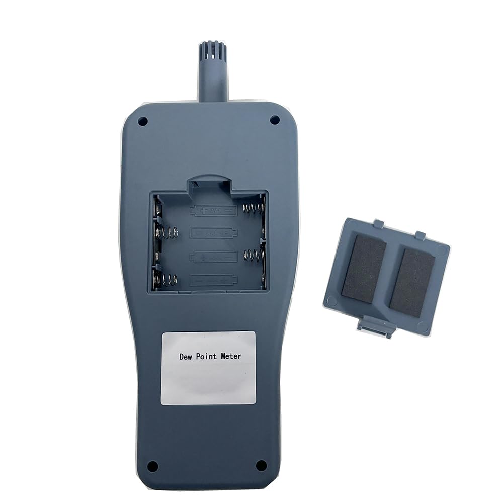 Dew-Point Meter Dewpoint Meter for Relative/Absolute Humidity Dew Point/Wet Bulb/Ambient Temperature PPMv Test with Large LCD Display Temperature Unit °C/°F Adjusted Backlight Brightness