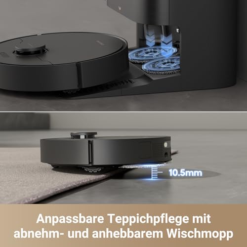 dreame X30 Ultra Roboter-Staubsauger- und Wischkombination mit Omni-Selbstreinigungsstation, abnehmbarem und anhebbarem Wischmopp, intelligenter Teppichreinigung, 8.300 Pa Saugleistung