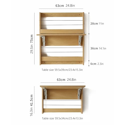 Bureau flottant rabattable idéal pour chambre et studio d'étudiant - 3