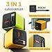 3 in 1 GaN Charger,80w Fast Charger Adapter with Type-C Cable & 2 USB Ports,Multi-Functional Retractable All in one Charger for Phone,Tablets,laptops (Yellow)