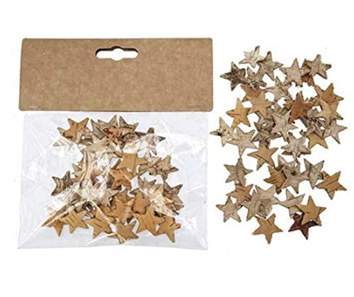 50 STK Birkensterne 2,5cm Birke Sterne Holzsterne Streuteile...