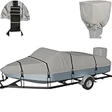 Zuihao 100% Waterproof Boat Cover Heavy Duty 800D Solution-Dyed Polyester Boat Covers Trailerable Bo