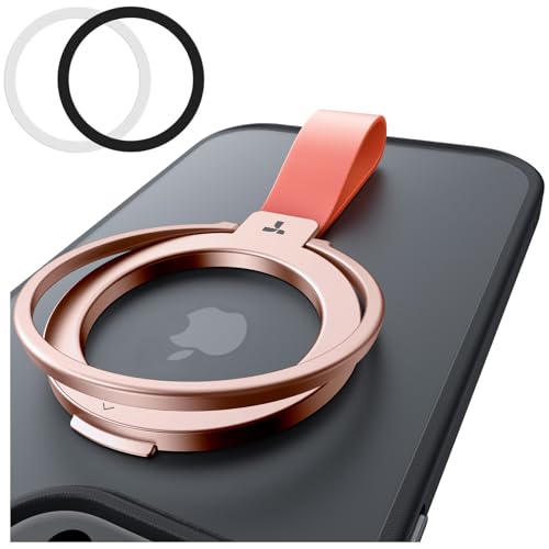 TORRAS 2024 Upgrade Magnetic Phone Grip Holder Kickstand, Fit for PopSockets MagSafe Ring Removable, for iPhone 16,15,14, 13, 12 11 Pro/Max/Plus/Mini,Samsung Galaxy, Google (Rose Gold), Ostand Ring