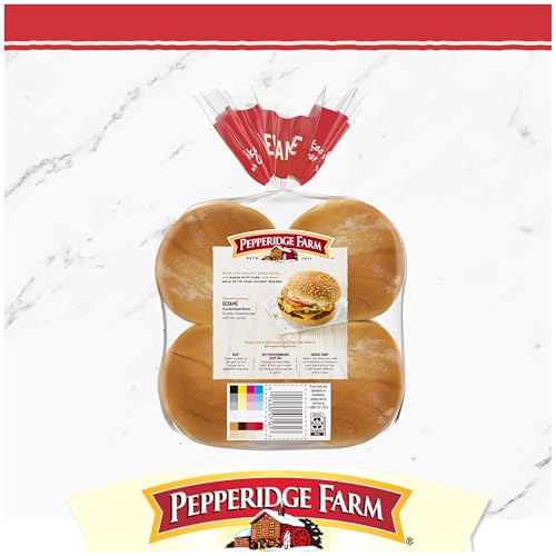 Image of Pepperidge Farm Sesame Topped Hamburger Buns, 8-Pack Bag