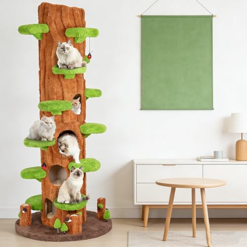 Árbol para gatos KAMABOKO de 90.5 pulg para interiores miniatura 4