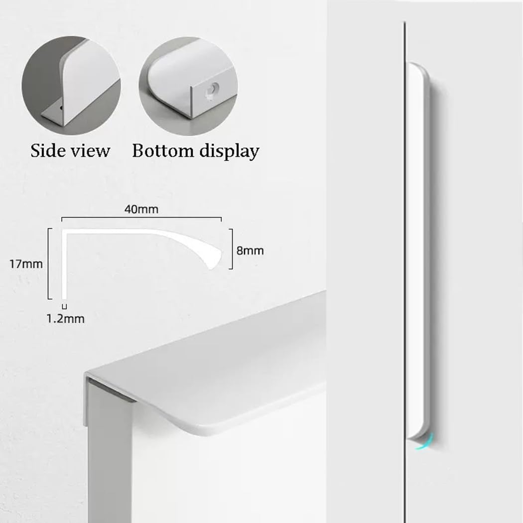 Uchwyty kuchenne ze stopu aluminium, uchwyty do szuflad, gałki meblowe, białe, 2 sztuki(Hole distance 256mm)