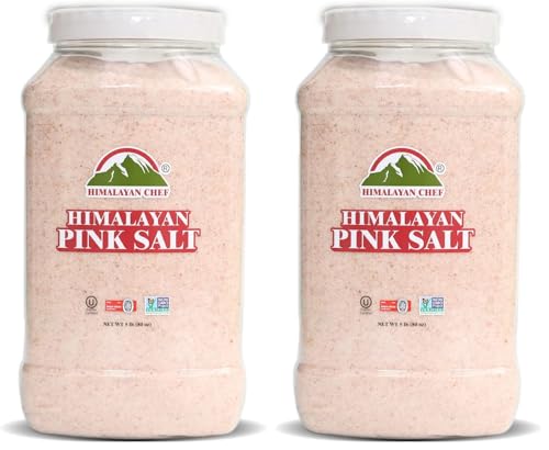 Himalayan Chef Pink Himalayan Salt- 5 lbs. Fine Grain (Pack of 2)