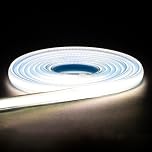 pcningled led Strip 25M (82.02ft) IP67 Waterproof 220V AC 280 LEDs/m Flexible cob Outdoor Strip Lights for Bathroom，Cabinets, Bedrooms,Kitchen etc with UK Plug (White, 25m)