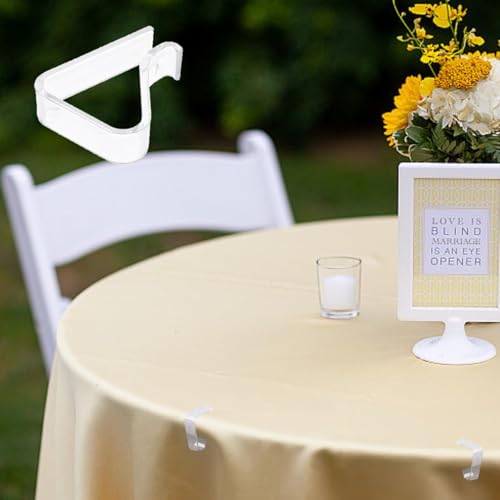 Foto von 8 Stück Tischdeckenklammern,Transparent Tischklammern,Outdoor Tischtuchklammern,Kunststoff Tischdecken Klammern,Geeignet für Picknicks,Partys,Hochzeiten,Abendessen zum Befestigen von Tischdecken.
