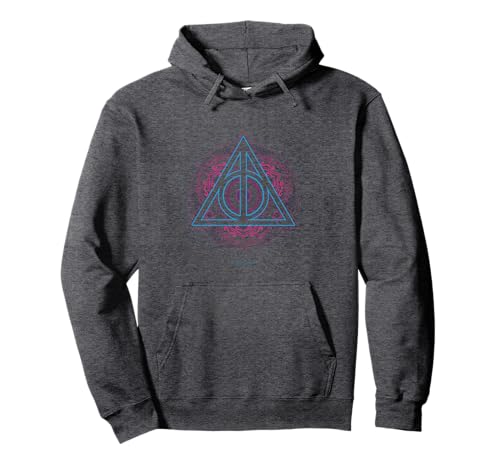 Harry Potter Neon Deathly Hallows Pullover Hoodie