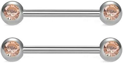 Body Accentz Stainless steel Tongue Barbell Nipple Tongue Straight Barbells Earring Rings